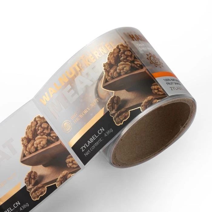 Custom clear transparent stickers for packaging branding