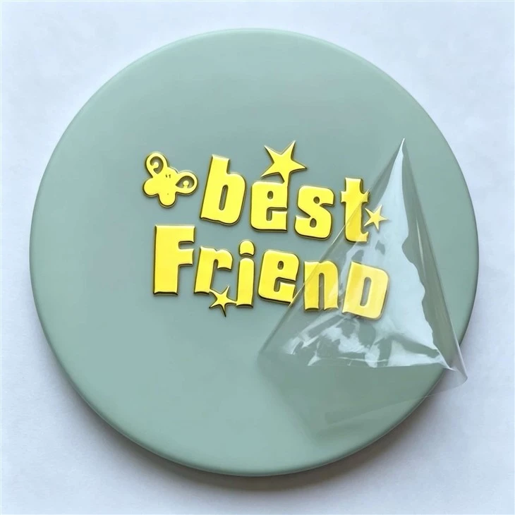 Bronze Silver UV Transfer Custom Logo Stickers suppliers