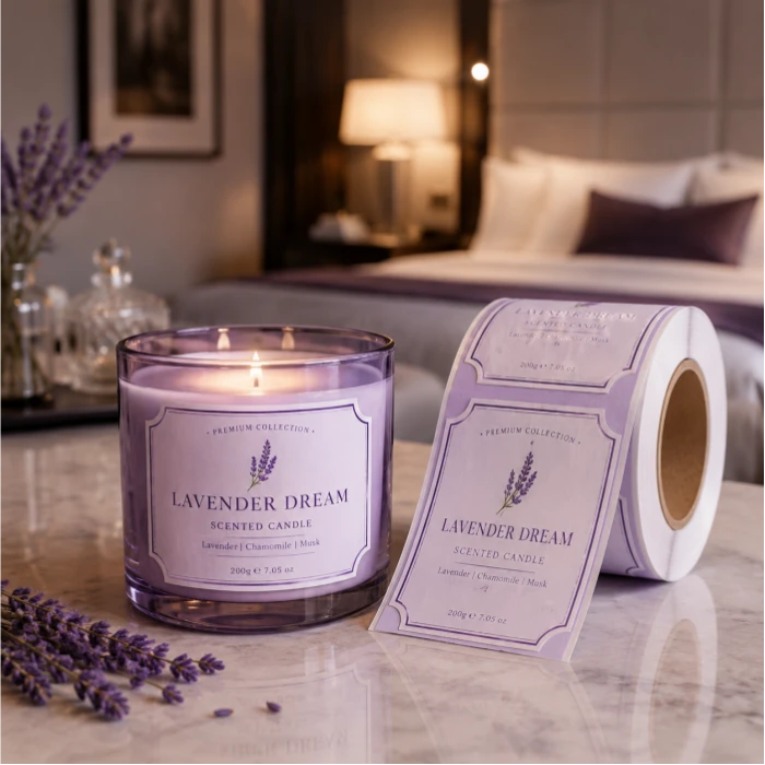 Clear Candle Container Labels