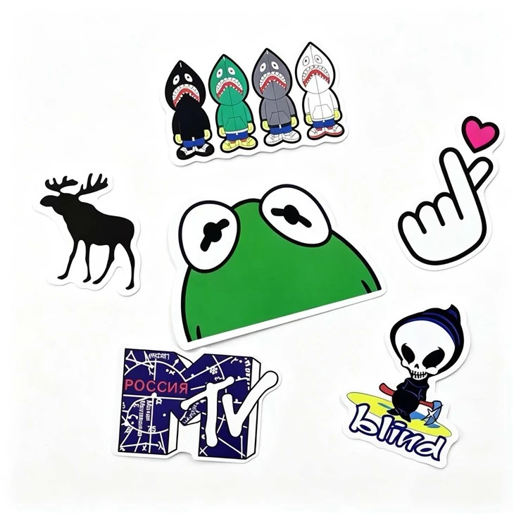 Personalised Laser Waterproof Vinyl Die-cut Custom Cartoon Decals suppliers