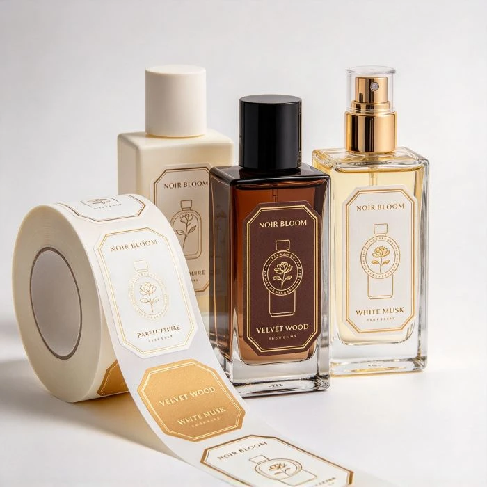 Custom Matte Gold Foil Perfume Labels