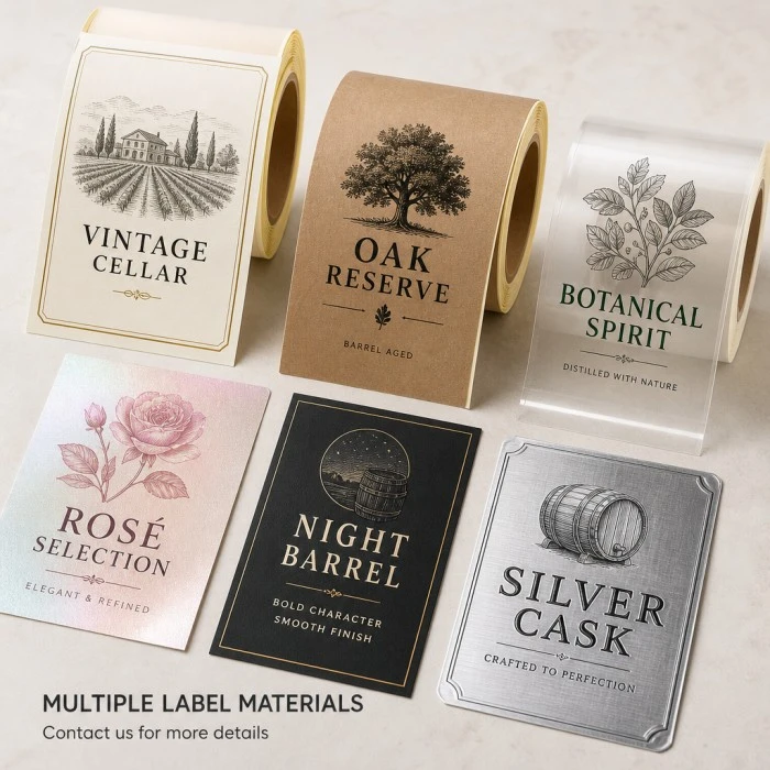 Custom Silver Foil Fruit Wine Labels For Glass Bottles price