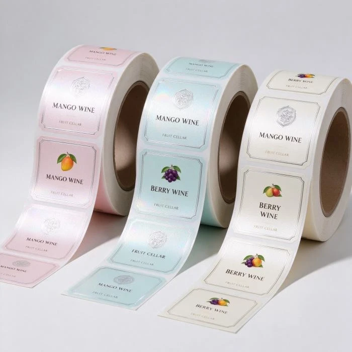 Custom Silver Foil Fruit Wine Labels For Glass Bottles suppliers