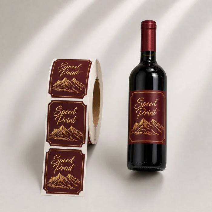 Custom Textured Wine Bottle Labels With Gold Foil And Holographic Effects Custom Textured Wine Bottle Labels With Gold Foil And Holographic Effects