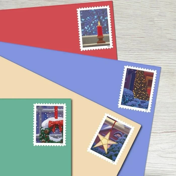 Custom Vintage Christmas Stamp Stickers factory