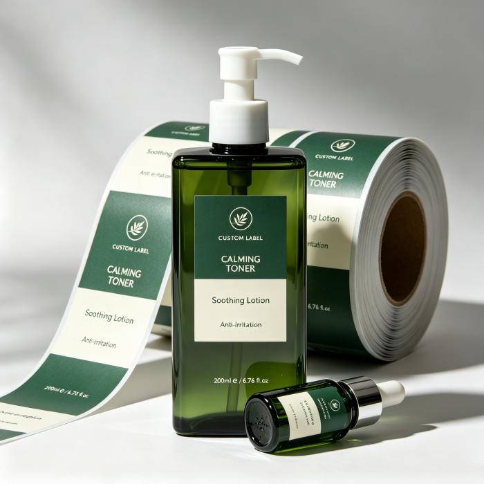 Custom Waterproof Cosmetic Bottle Labels For Skincare And Personal Care Packaging