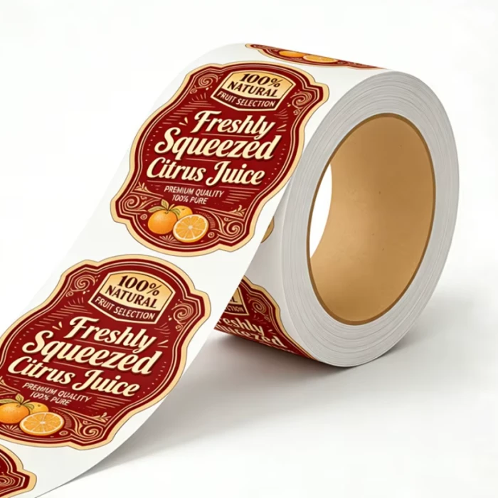 Custom Waterproof Vinyl Bottle Labels On Rolls For Beverage Packaging factory