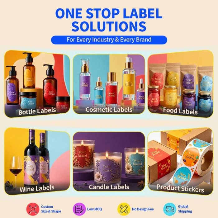 Custom Waterproof Vinyl Perfume Bottle Labels For Essential Oil & Cosmetic Packaging factory