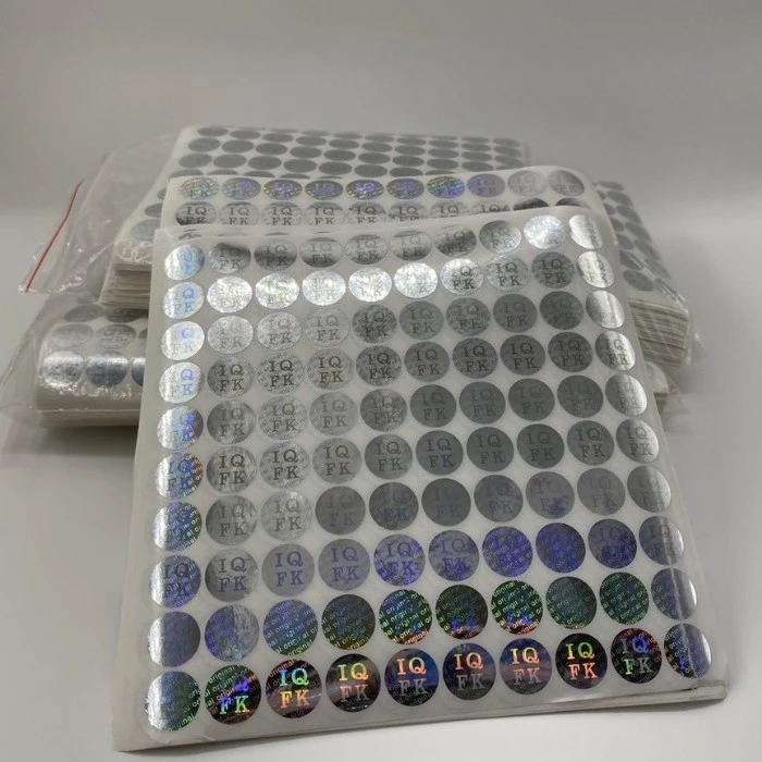Custom printed hologram stickers for business branding use