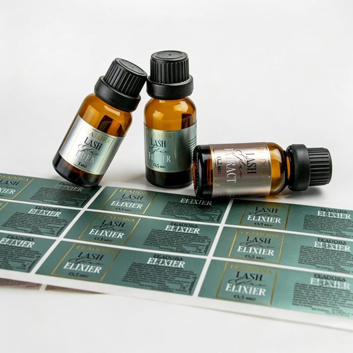 Matte Holographic Vial Labels