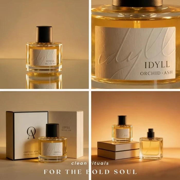 B2B perfume labeling solution for custom fragrance bottle packaging