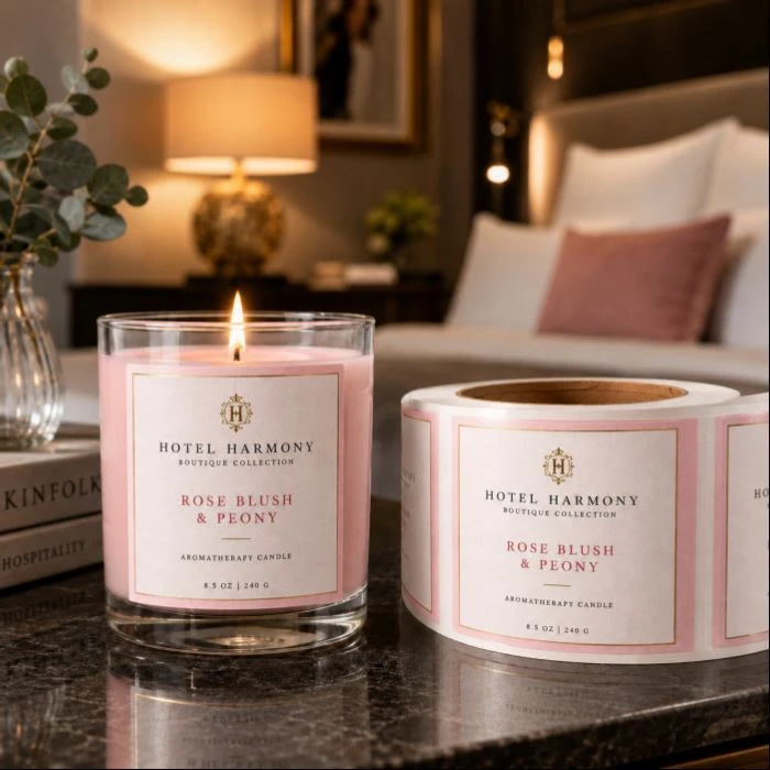 Silver Foil Scented Candle Labels