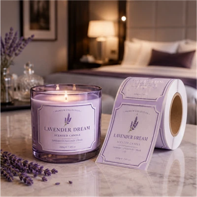 Clear Candle Container Labels