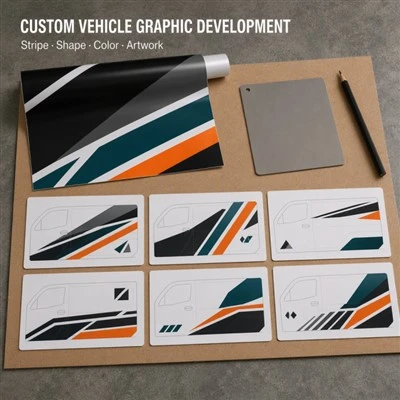 Custom Car Vinyl Decals Waterproof Vehicle Door Stickers Body Graphics Logo Stripe Stickers