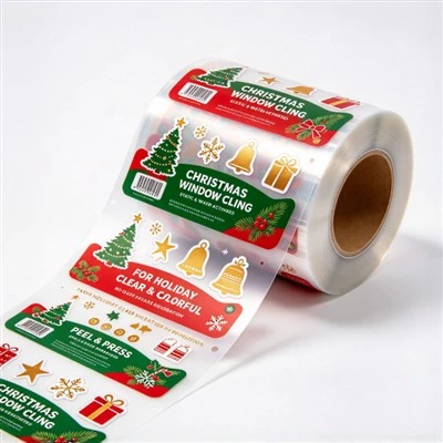 Custom Christmas Static Cling Window Stickers