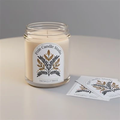 Custom Gold Foil Candle Labels With Oval Design
