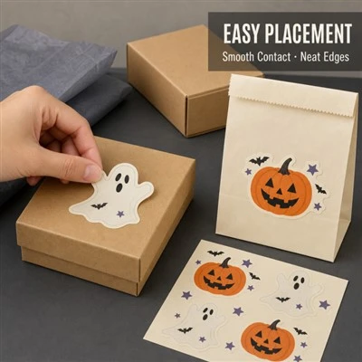 Custom Halloween Sticker Sheets For Holiday Gift Packaging And Craft Decoration