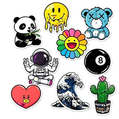 Personalised Laser Waterproof Vinyl Die-cut Custom Cartoon Decals