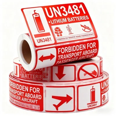 Custom Lithium Battery Warning Labels For Safe Shipping And Packaging
