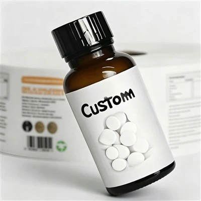 Custom Printed Vial Labels Peptide Pharmaceutical Adhesive Stickers