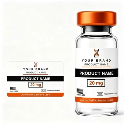 Custom Waterproof Pharma Vial Adhesive OEM Printed Labels