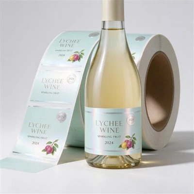 Custom Silver Foil Fruit Wine Labels For Glass Bottles