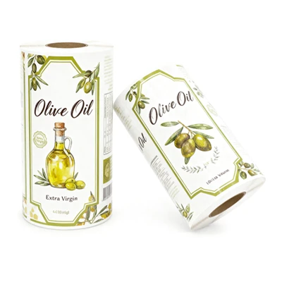 Custom Waterproof Oil Bottle Labels With Vinyl Roll Stickers For Food Packaging