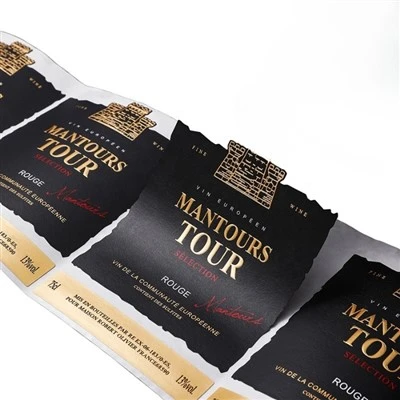 Embossed Wine Bottle Labels Premium