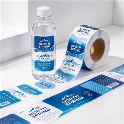 Glossy Water Bottle Labels