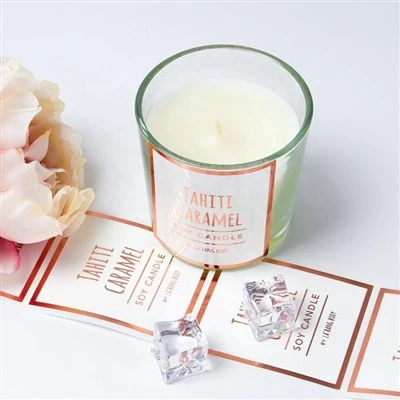Gold Foil Candle Jar Labels