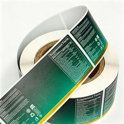 Gold Foil Roll Labels for Luxury Skincare Packaging