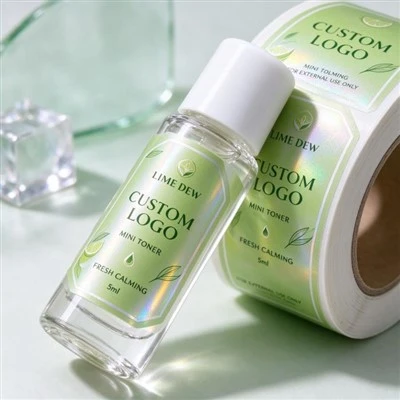 Rainbow Holographic Cosmetic Labels