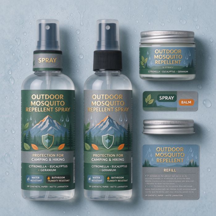 Waterproof PP Spray Bottle Labels